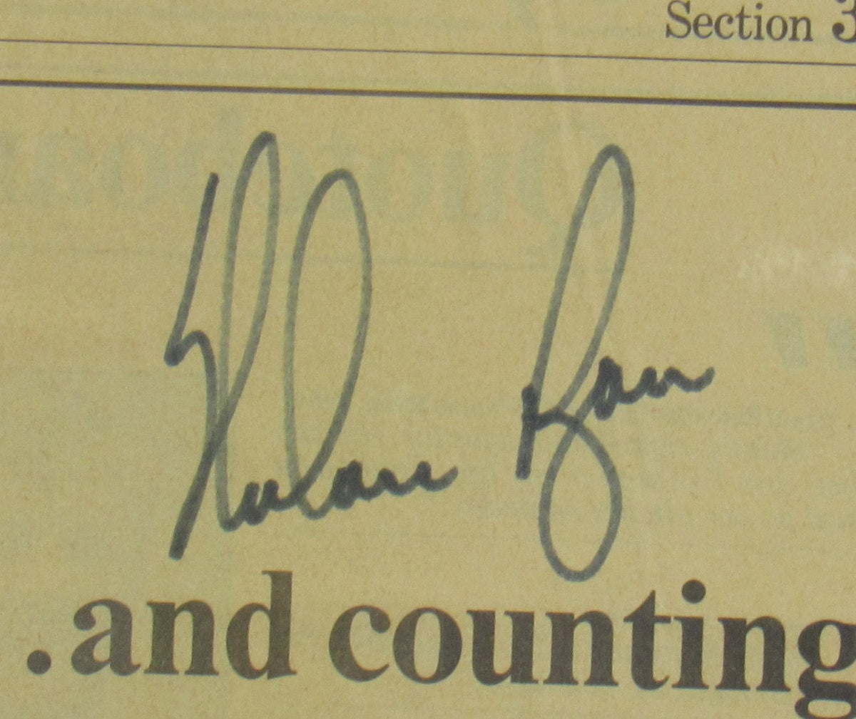 Nolan Ryan Signed Newspaper Photo JSA CS78705