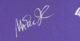 Lakers Magic Johnson Authentic Signed Purple Nike Warmup Shirt BAS Wit #W205616