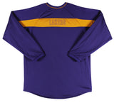 Lakers Magic Johnson Authentic Signed Purple Nike Warmup Shirt BAS Wit #W205616