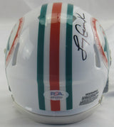 Larry Csonka Signed Auto Replica Dolphins Mini Helmet PSA/DNA