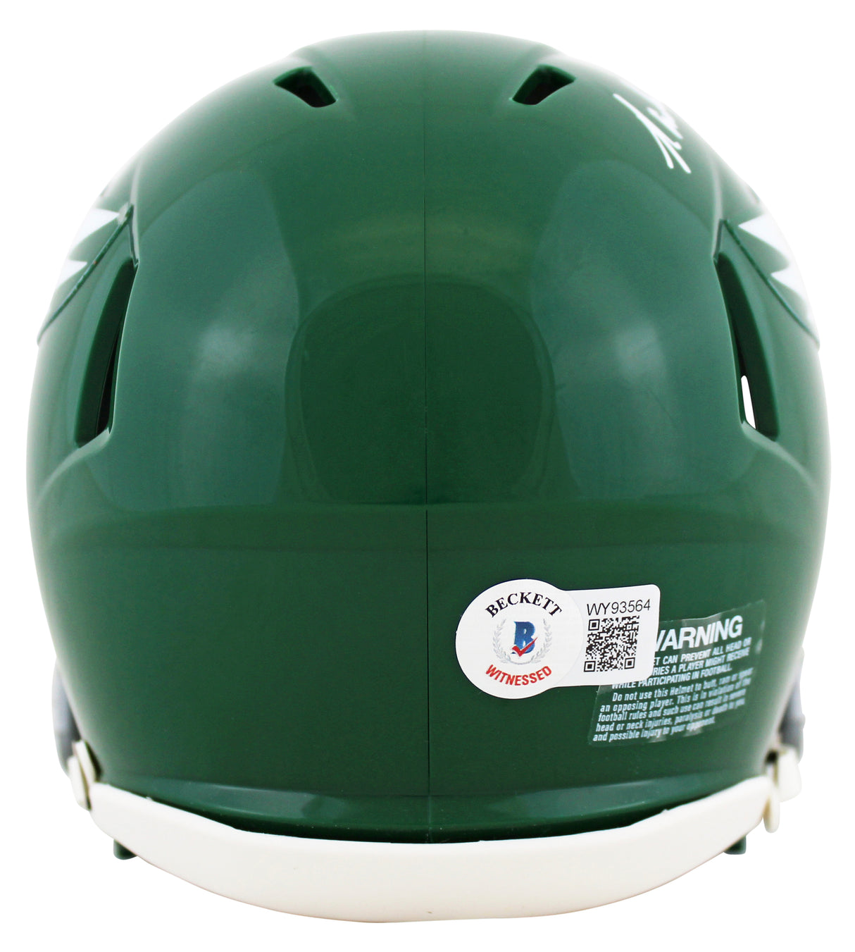 Eagles Randall Cunningham Signed 74-95 TB Speed Mini Helmet W/ Case BAS Wit