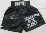 Mike Tyson Signed Auto Iron Mike Boxing Shorts JSA COA