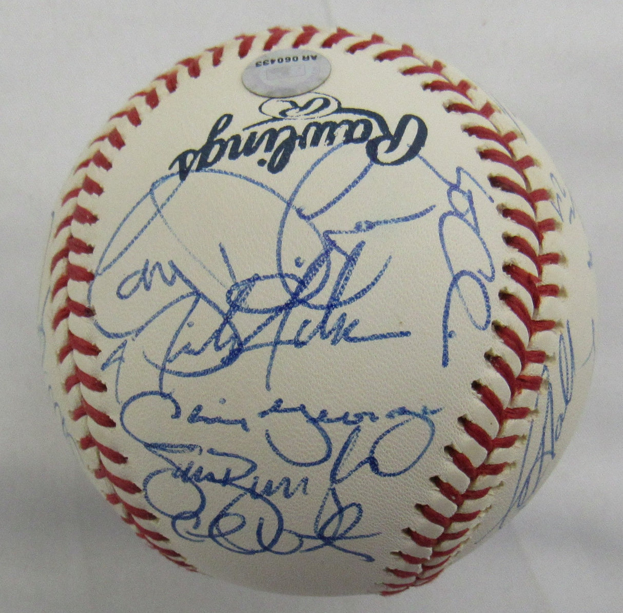 2001 Futures Game Team Chase Utley Adam Dunn USA Signed Rawlings Baseball JSA LOA X67750