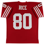 49ers Jerry Rice Authentic Signed Red Mitchell & Ness Jersey Fanatics