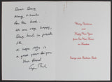 George H.W. Bush Authentic Signed Holiday Greeting Card Autographed BAS #A57636