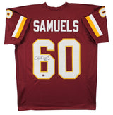 Chris Samuels Authentic Signed Maroon Pro Style Jersey Autographed BAS Witnessed