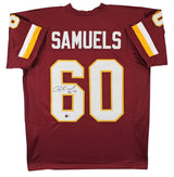 Chris Samuels Authentic Signed Maroon Pro Style Jersey Autographed BAS Witnessed