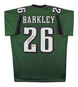 Saquon Barkley Authentic Signed Green Pro Style Jersey Autographed BAS Witnessed