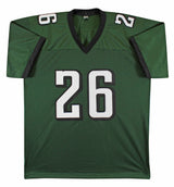Saquon Barkley Authentic Signed Green Pro Style Jersey Autographed BAS Witnessed