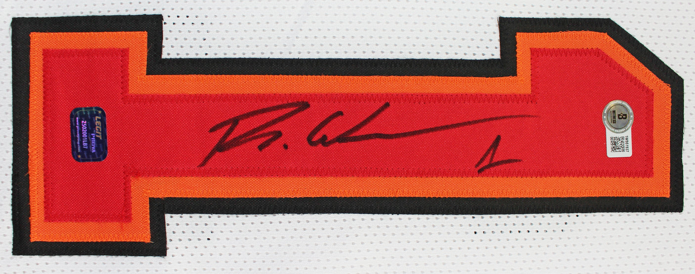 Rachaad White Authentic Signed White Pro Style Jersey Autographed BAS Witnessed