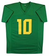 Oregon Bo Nix Authentic Signed Green Pro Style Jersey Autographed BAS Witnessed