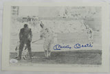 Mickey Mantle Signed Auto 8.5x13 Black and White Print JSA LOA ZZ18545