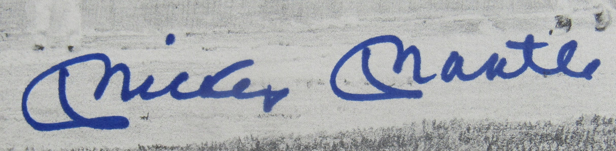 Mickey Mantle Signed Auto 8.5x13 Black and White Print JSA LOA ZZ18545