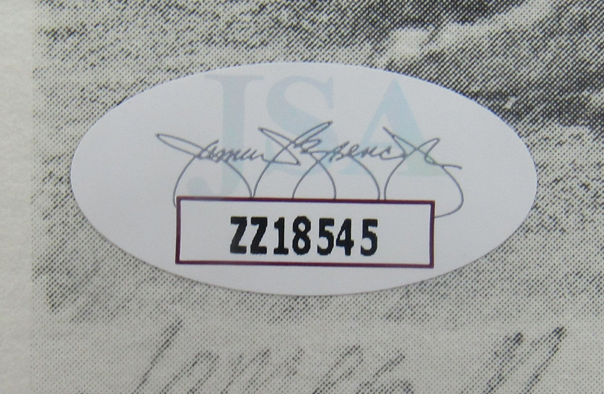 Mickey Mantle Signed Auto 8.5x13 Black and White Print JSA LOA ZZ18545