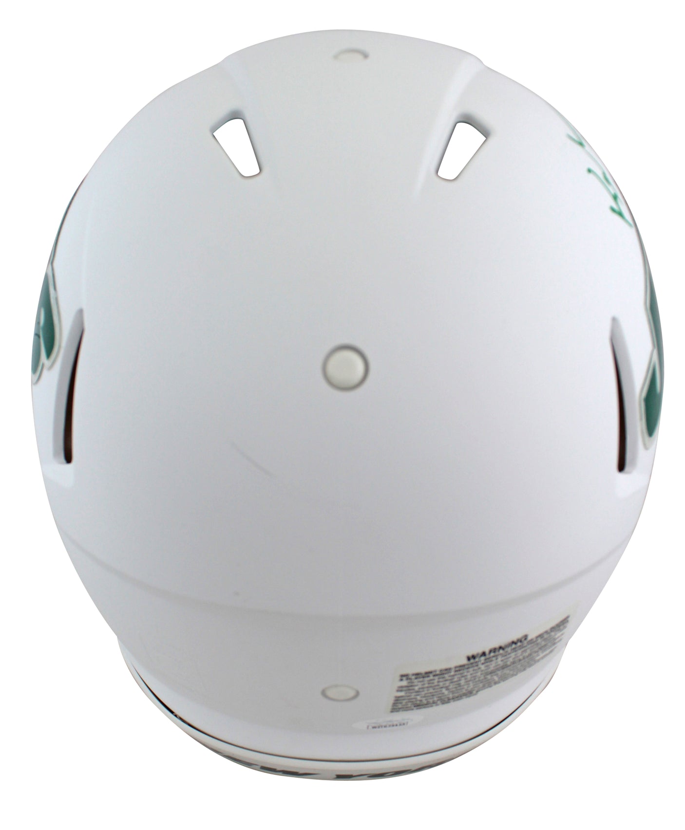 Jets Keyshawn Johnson Signed Flat White Full Size Speed Proline Helmet JSA Wit