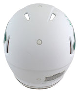 Jets Keyshawn Johnson Signed Flat White Full Size Speed Proline Helmet JSA Wit