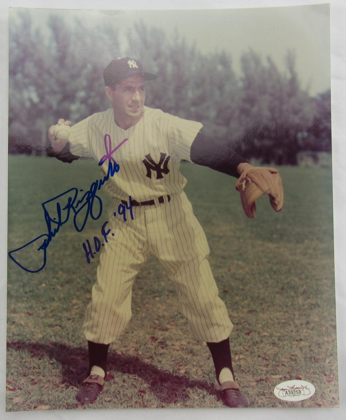 Phil Rizzuto Signed Auto 8x10 Photo JSA A39258