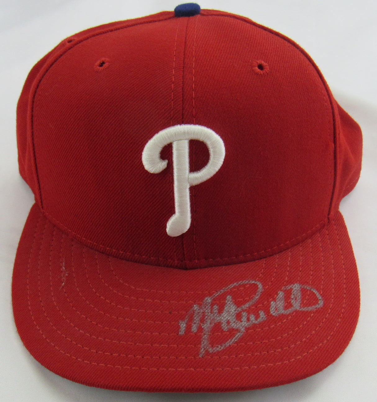 Mike Schmidt Signed Auto Phillies Baseball Hat Fleer Hologram