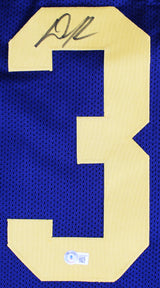 Michigan Daxton Hill Authentic Signed Navy Blue Pro Style Jersey BAS Witnessed