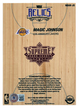 Lakers Magic Johnson Signed 5x7 Upper Deck Supreme Hard Court Card BAS #WP81904