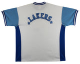 Lakers Magic Johnson Signed White Majestic HWC Warmup Shirt BAS Witness #W205612