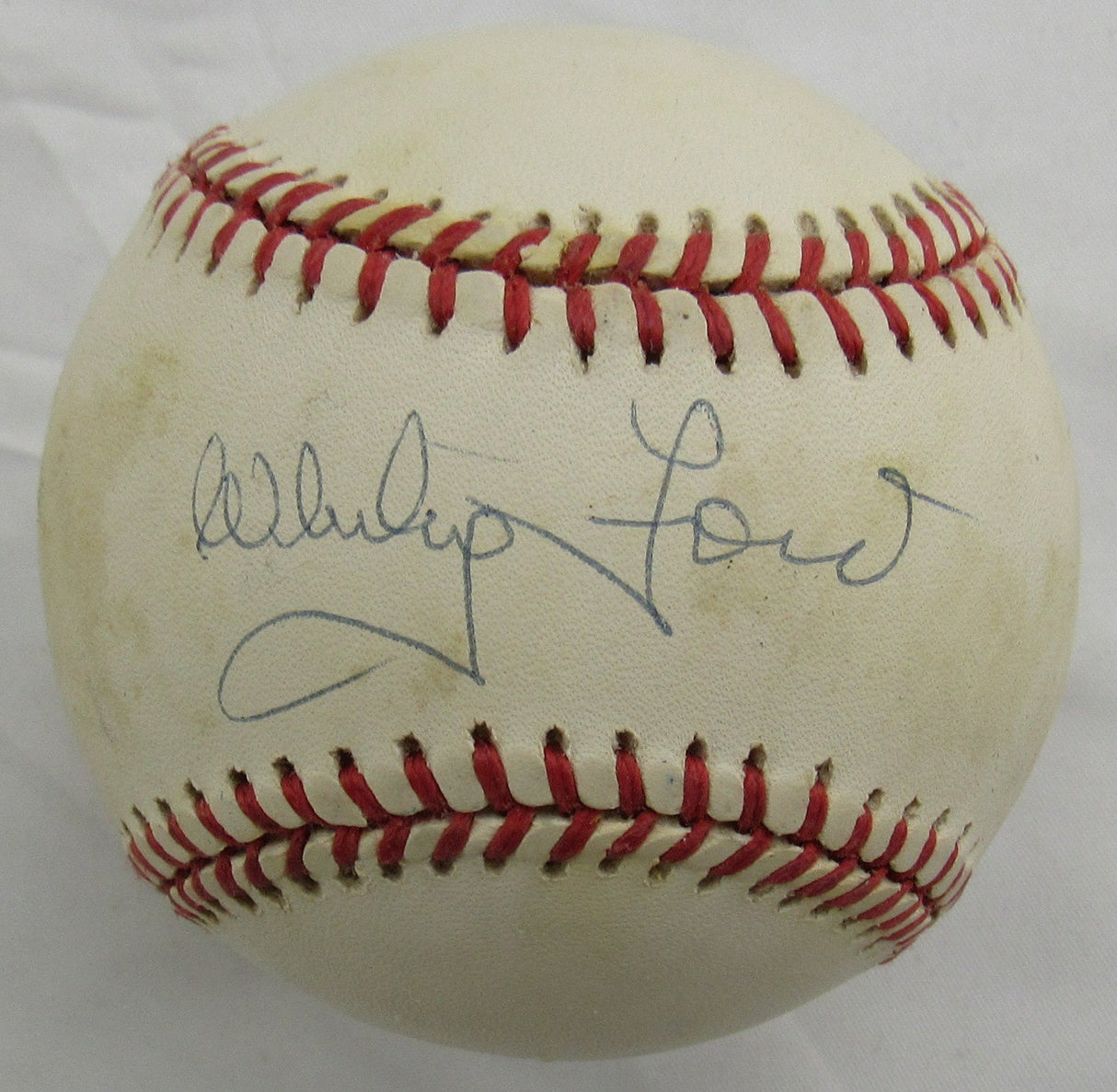 Whitey Ford Signed Auto Rawlings Baseball JSA CM07257