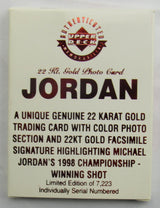 1998-99 Upper Deck 22KT Karat Gold Michael Jordan The Final Shot