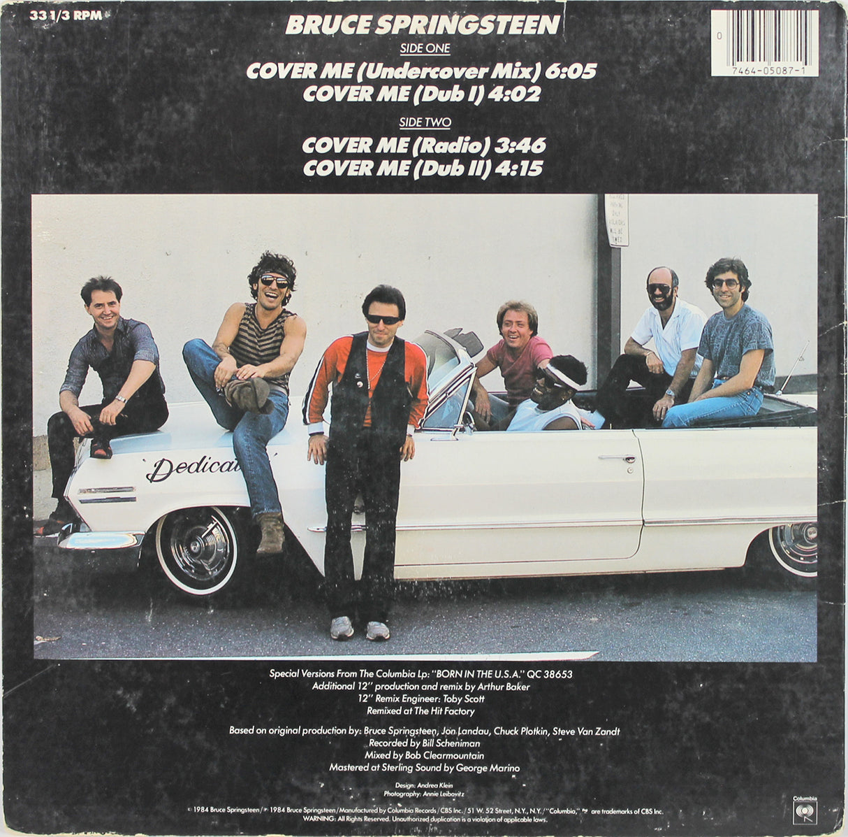 Bruce Springsteen Authentic Signed Cover Me Album Cover Autographed BAS #A11506