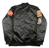 Lakers Shaquille O'Neal Signed Black NBA Champs M&N Bomber Jacket BAS Witnessed