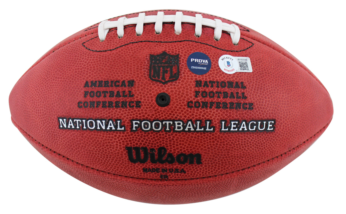 Cowboys Emmitt Smith Signed Wilson "The Duke" Football W/ Case BAS Witnessed