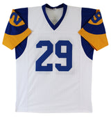 Eric Dickerson "HOF 99" Authentic Signed White Pro Style Jersey BAS Witnessed