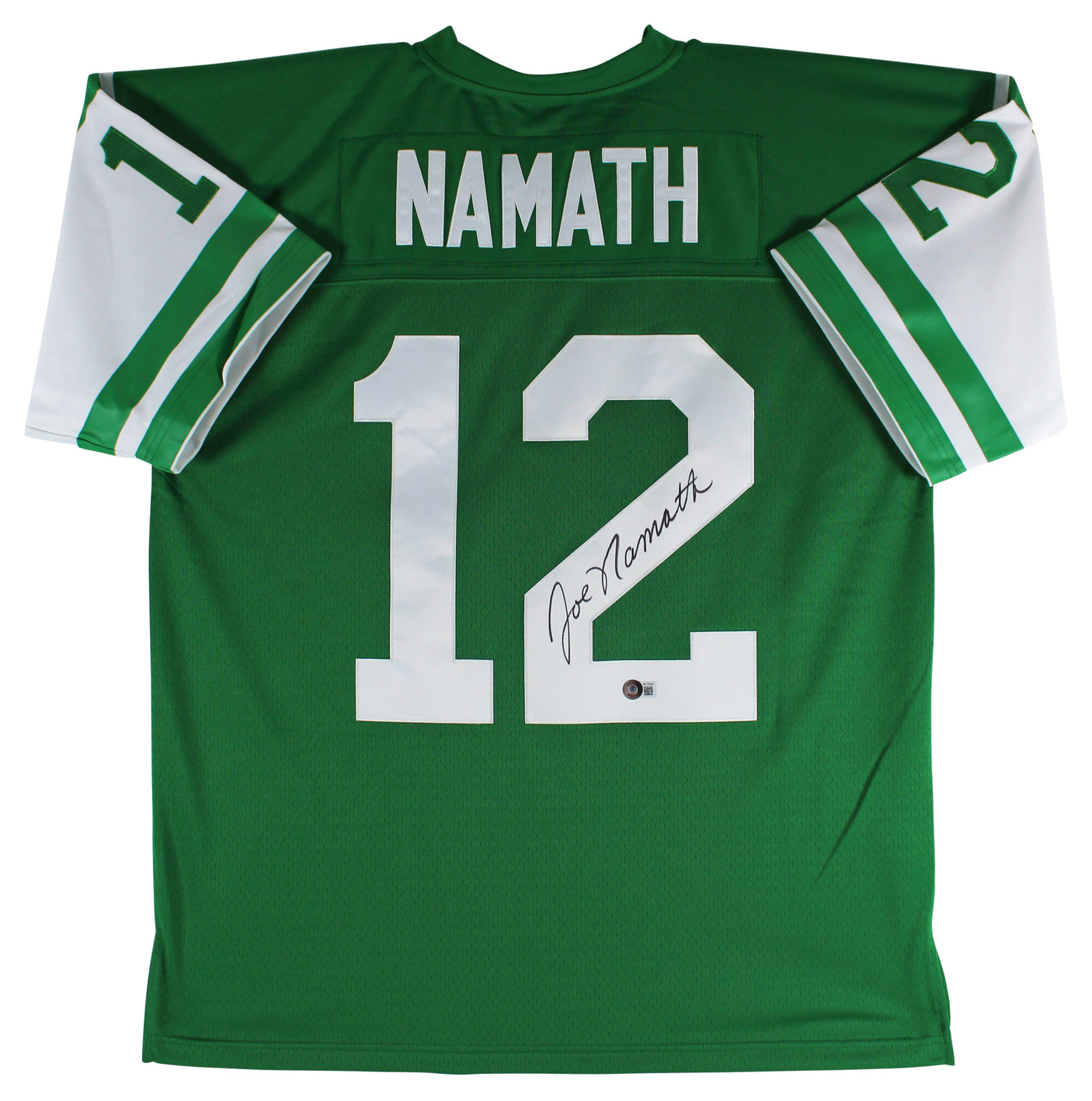 Jets Joe Namath Authentic Signed Green Mitchell & Ness Jersey Autographed BAS Witnessed
