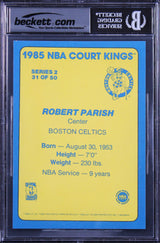 Celtics Robert Parish Signed 1984 Star Court Kings 5x7 #31 Card Auto 10 BAS Slab