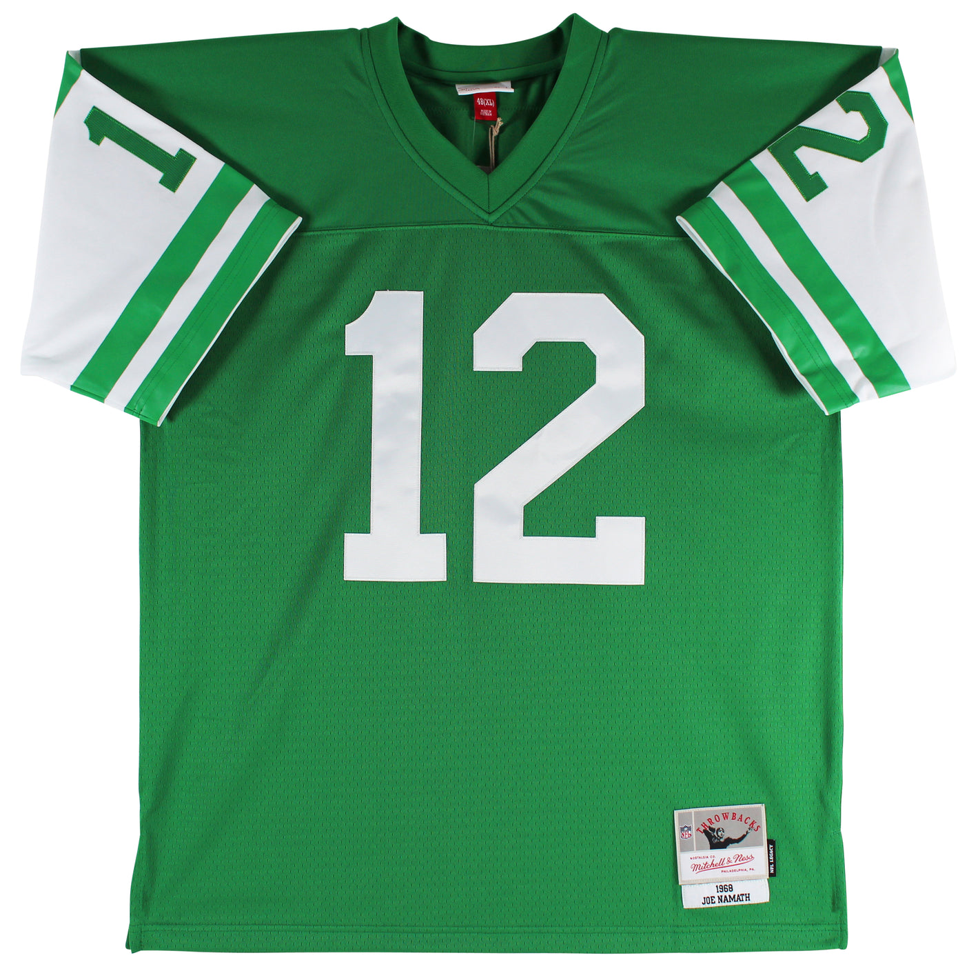 Jets Joe Namath Authentic Signed Green Mitchell & Ness Jersey Autographed BAS Witnessed