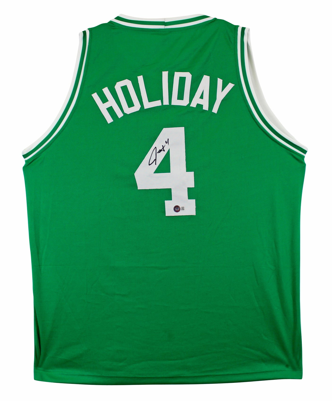 Jrue Holiday Authentic Signed Green Pro Style Jersey Autographed BAS Witnessed