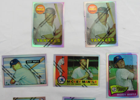 1996 Topps Mickey Mantle Finest Refractor Lot - 8 Cards including 1951 Bowman