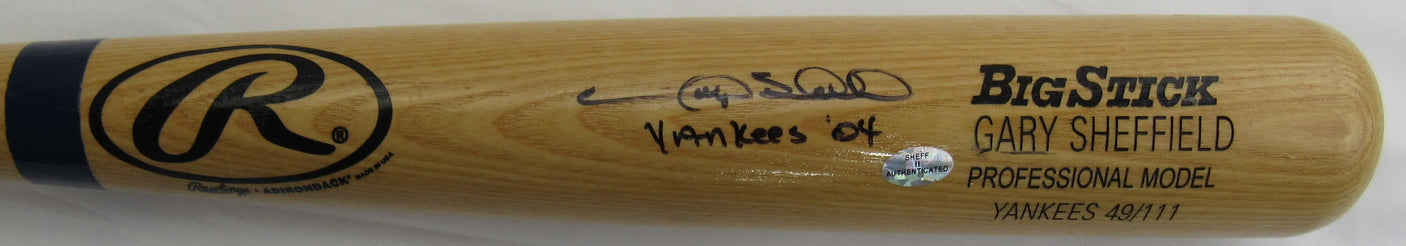 Gary Sheffield Signed Rawlings Auto Baseball Bat w/ Insc JSA CJ55970