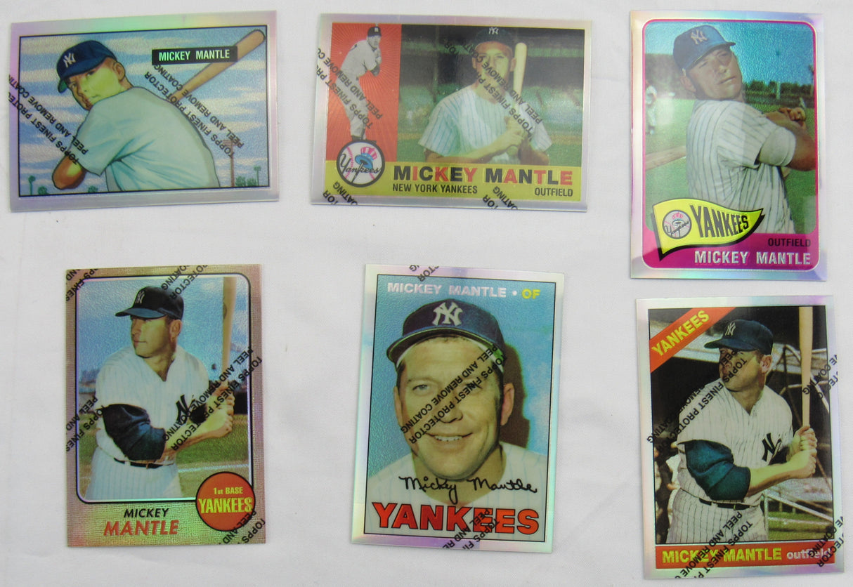 1996 Topps Mickey Mantle Finest Refractor Lot - 8 Cards including 1951 Bowman
