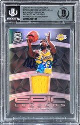 Magic Johnson Signed 2018 Panini Spectra Epic Legends #19 Card Auto 10! BAS Slab