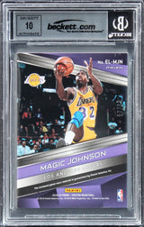 Magic Johnson Signed 2018 Panini Spectra Epic Legends #19 Card Auto 10! BAS Slab