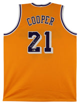 Michael Cooper Authentic Signed Yellow Pro Style Jersey BAS Witnessed