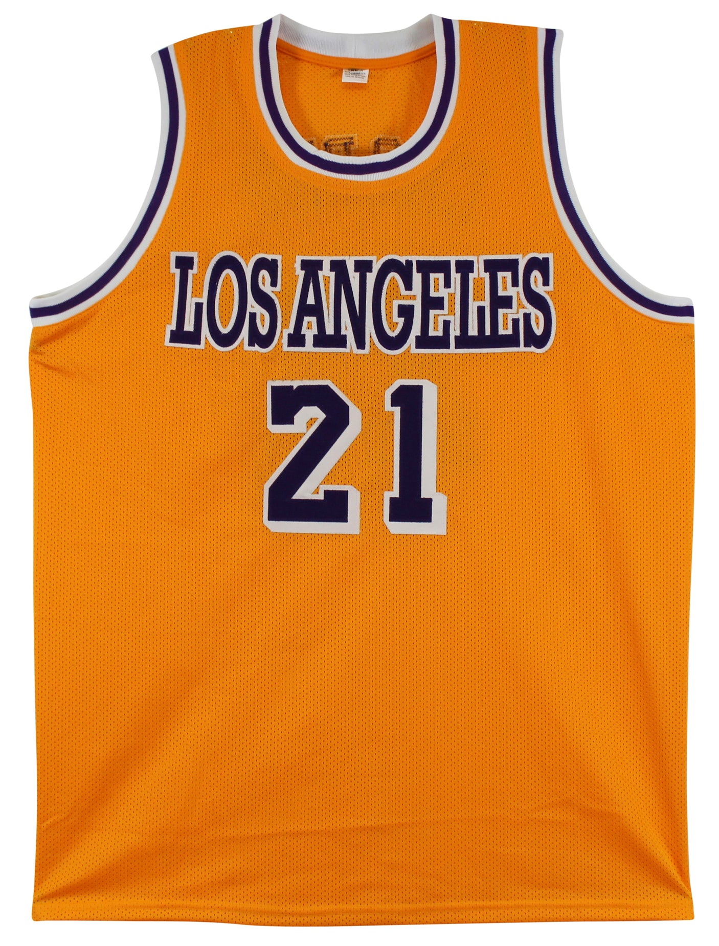 Michael Cooper Authentic Signed Yellow Pro Style Jersey BAS Witnessed