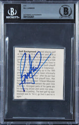 Pistons Bill Laimbeer Authentic Signed 2.75x2.75 Cut Signature BAS Slabbed