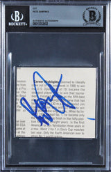 Pete Sampras Authentic Signed 3.25x3 Cut Signature Autographed BAS Slabbed
