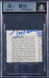 Pete Sampras Authentic Signed 3.25x3 Cut Signature Autographed BAS Slabbed