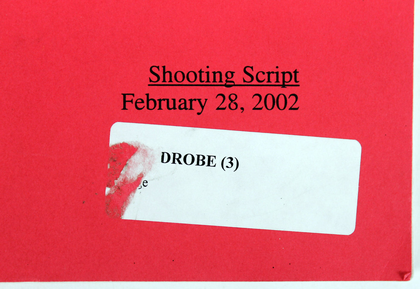 Spin City February 28, 2002 "A Friend In Need" Episode Shooting Script Unsigned