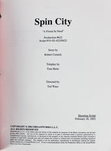 Spin City February 28, 2002 "A Friend In Need" Episode Shooting Script Unsigned