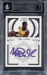 Magic Johnson Signed 2009 National Treasures #152 #65/99 Card Auto 10! BAS Slab