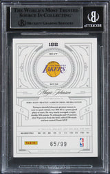 Magic Johnson Signed 2009 National Treasures #152 #65/99 Card Auto 10! BAS Slab