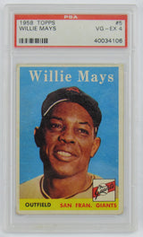 1958 Topps Willie Mays PSA Encapsulated Baseball Card